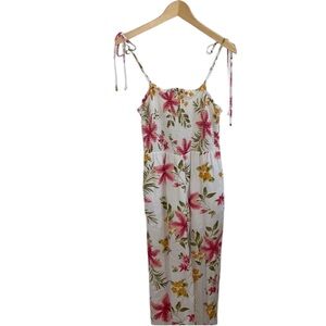 GILLI SPAGHETTI STRAP FLORAL PRINT JUMPSUIT SIZE SMALL